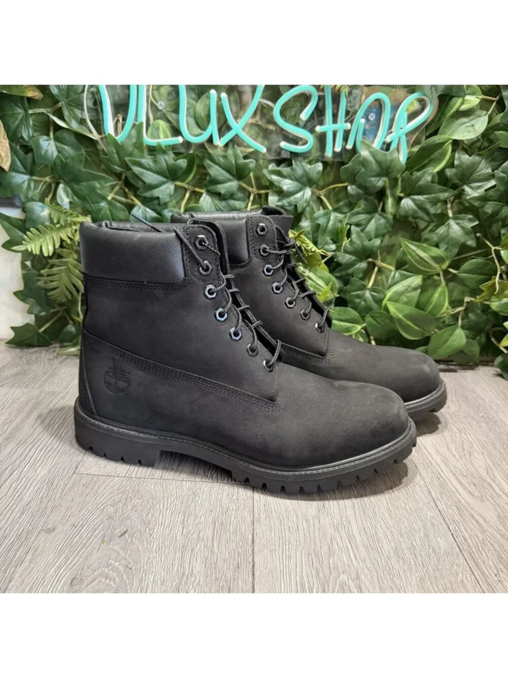 Timberland Premium 6-Inch Mens Size 11 M Waterproof Boot Black Nubuck 10073